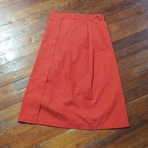 Vintage Adam Ives Red Midi Length Skirt